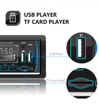 1 Din Car Radio Stereo MP3 Player USB AUX FM AM RDS DAB+ Bluetooth In Dash Unit