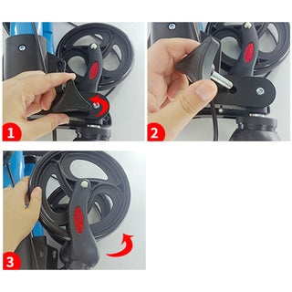 Topteng Lightweight Foldable Rollator Walker with Seat & Adjustable Height