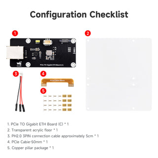 Raspberry Pi5 Expansion Board PCIe to Gigabit Ethernet Port Adapter Driver-Free