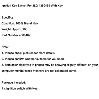 Ignition Key Switch For JLG 4360469 12VDC-20A 24VDC-10A 48VDC-4A