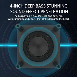 Bluetooth Speaker 2.1 Subwoofer RGB Detachable TWS Wireless Karaoke Home Theater