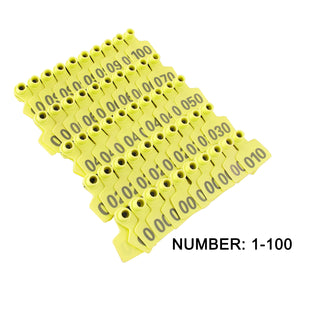 001-100 Number Plastic Livestock Ear Tag Animal Tag For Goat Sheep Pig