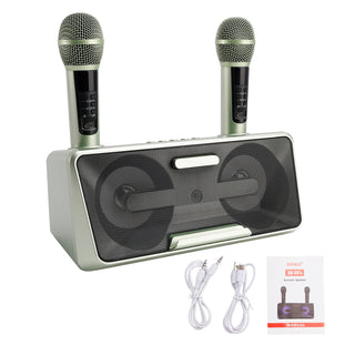 Wireless Bluetooth Speaker Dual Microphone Karaoke for Home Party Picnic Outdoor