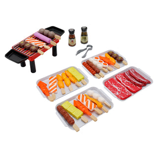 36Pcs BBQ Pretend Play Food Toy Grill Set Barbeque Kitchen Cooking Tools Toys
