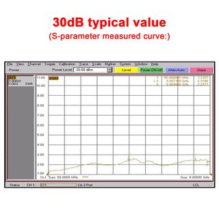 50m-6GHz Radio Frequency Amplifier 30dB High-Gain Front LNA Low Noise Signal