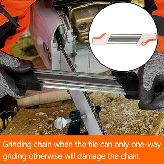 2 IN 1 Easy Chainsaw File Chain Sharpener Kits 7/32 5.5mm For Stihl 3/8"P 404"