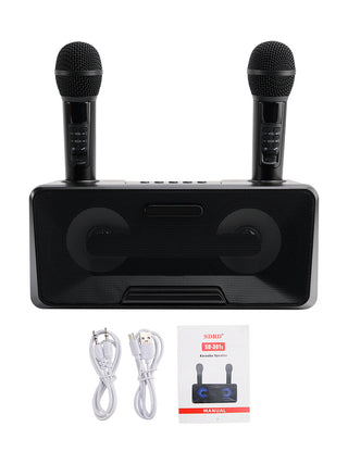 Wireless Bluetooth Speaker Dual Microphone Karaoke for Home Party Picnic Outdoor
