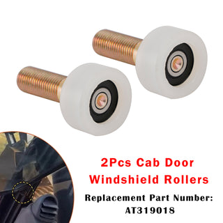 2Pcs AT319018 Cab Windshield Roller For John Deere 313 315 CT322 CT332