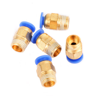 5Pcs Male Straight Push In To Connect Air Fitting Tube OD 4mm x NPT 1/8"