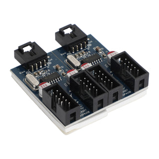 9 Pin USB Header Male 1 to 4 Female Motherboard Extension Connector Extender