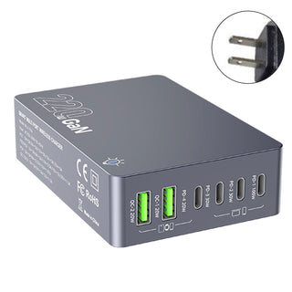 F8A Desktop Charging Station USB 6-Port Fast Charger PD100W Smart Charger US