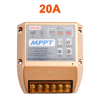 10A/20A/30A Boost MPPT Solar Controller 24V36V48V60V72V Mobile APP Smart Control