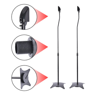 Universal Surround Sound Adjustable Height Speaker Stand Speaker Bracket 2PCS