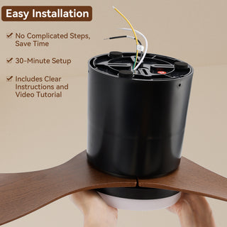 52 Inch Low Profile Ceiling Fan with Remote/App Control