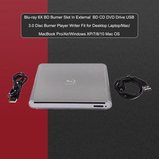BD Burner  External USB 3.0 Slot In DVD RW BD Writer Portable Drive