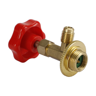 1/4" SAE Refrigerant Brass AC Can Bottle Tap Adapter Opener Valve