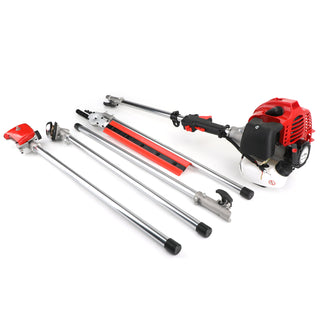 5 in 1 Multi-Functional Trimming Tool, 52CC 2-Cycle Garden Tool with Extension Pole Saw, Hedge, Grass Trimmer and Brush Cutter
