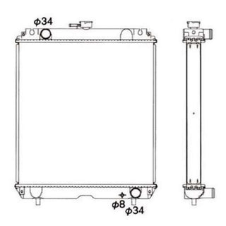 RD411-42300 Radiator For Kubota KX121-3S KX161-3 U50-3 U45-3ST U45-3 Excavator