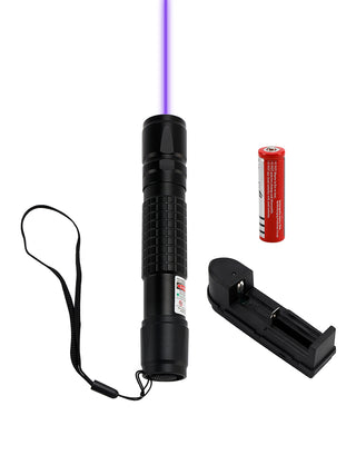 Tactical 5mw 405nm Blue Purple 18650 Laser Pointer Pen Visible Beam Light Lazer