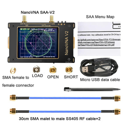 NanoVNA V2 3G 3.2" Vector Network Antenna Analyzer 50kHz-3GHz For Shortwave Generic