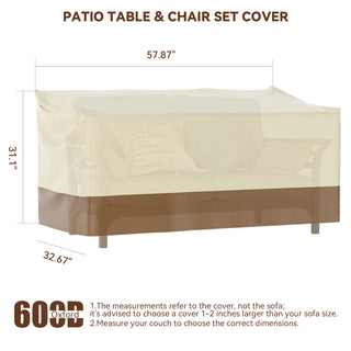 600D Sofa Covers Waterproof Patio Furniture Cover for Outdoor Couch Cover