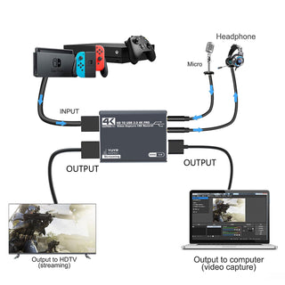 HDMI Acquisition Card 4K Video Live Broadcast USB3.0 Data Camera PS4 Recording