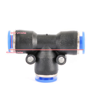 10PCS Pneumatic Air Quick Push to Connect Fitting 6 mm OD "T" Tee Tube 6mm