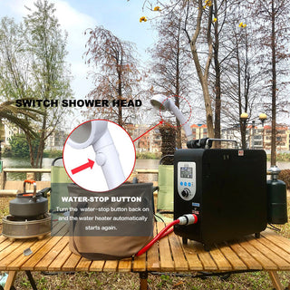 Portable Propane Water Heater Outdoors Instant Camping Shower