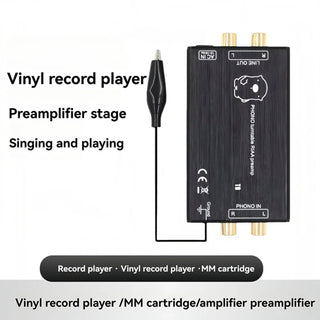 T11 Phono Preamp Preamplifier MM Phono Turntable Stage Preamp Phonograph Pre-Amp