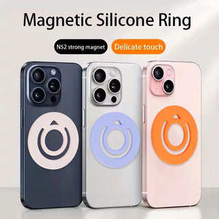 Liquid Silicone Magnetic Phone Grip Stand MagSafe for iPhone 17 16 15 14 Pro Max