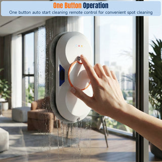 Double Automatic Water Spray Tiles for High Windows Glass Doors (Indoor & Outdoor) Smart Window Cleaning Robot with 5600Pa Suction Power
