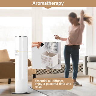 2.4gal/9L Bedroom Silent Humidifier Suitable for Large Room, 3-Speed Ultrasonic Cool Mist Humidifier, Purification and filtration function, Built-in UV lamp