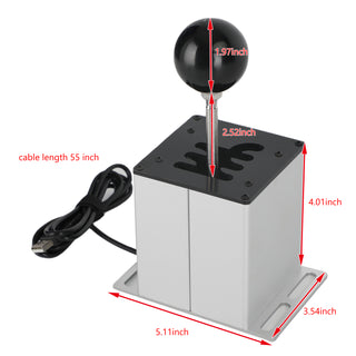 6+R USB Simulator H Gear shifter for Logitech G27 G25 Steering Wheel PC White