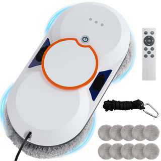 Double Automatic Water Spray Tiles for High Windows Glass Doors (Indoor & Outdoor) Smart Window Cleaning Robot with 5600Pa Suction Power
