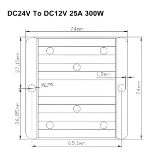 DC/DC Buck Step-Down Module 24V to 12V 25A Power Supply Converter Regulator