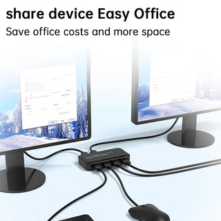 USB3.0 Switcher 2-Input 4-Output Printer Sharing Device Dual Computers Share