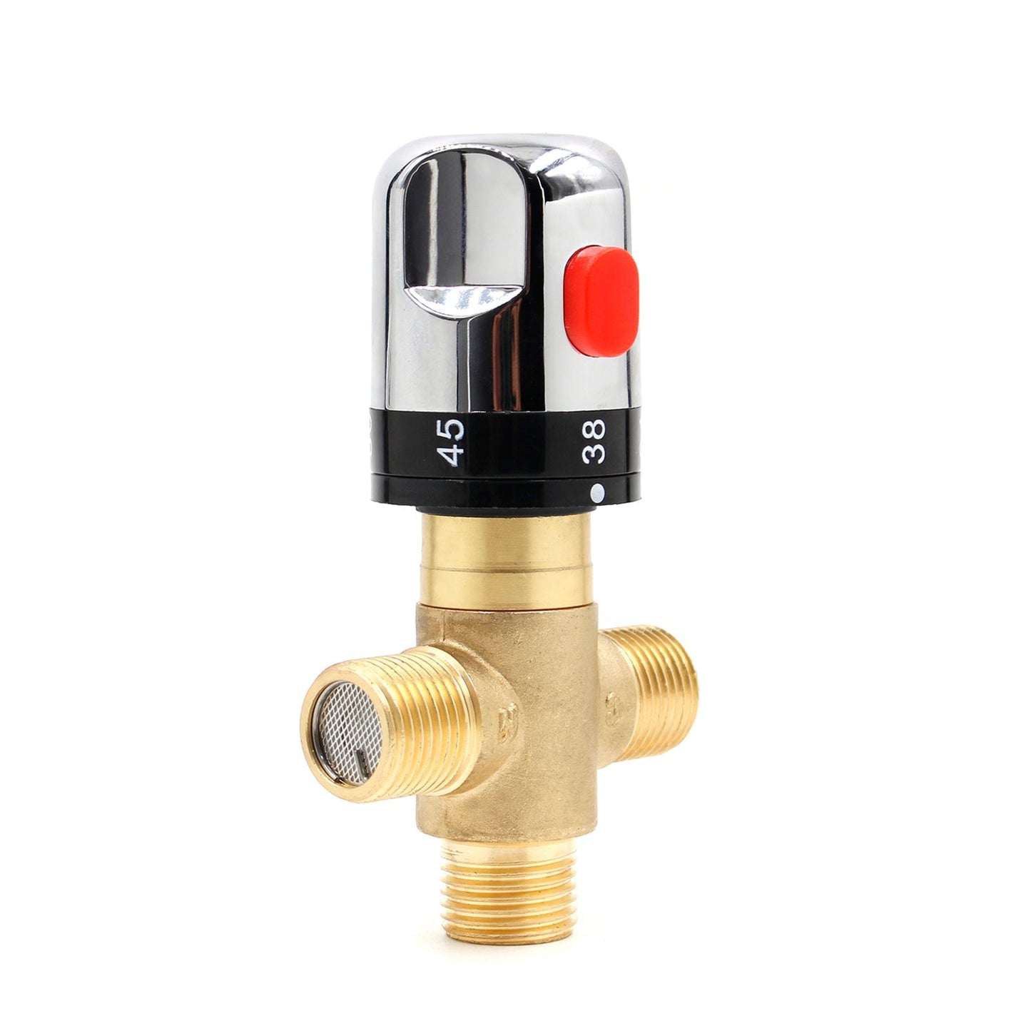 Brass Thermostatic Mixing Valve Bathroom Faucet Temperature Mixer Control Valve Generic