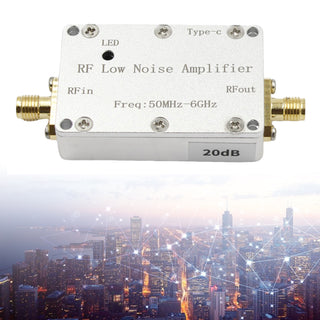 50m-6GHz Amplifier 20dB High-Gain Front LNA Low Noise Signal Receiving Amplifier