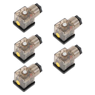 5Pcs Solenoid Valve Coil Plugtransparent Voltage Universal Accessories Dc 24V
