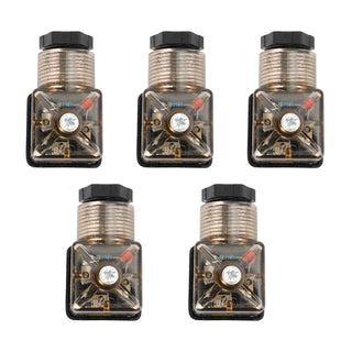 5Pcs Solenoid Valve Coil Plugtransparent Voltage Universal Accessories Dc 24V