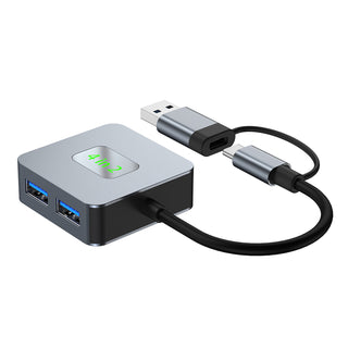 4 in 2 Type-C + USB to USB3.2 Interface Hub Adapter Dock for MacBook iPad Pro 15