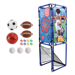5In1 Multi Toss Game Set Play Football,Baseball,Basketball,Rugby And Fly Ball