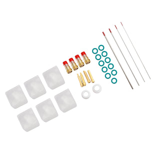 30Pcs TIG Welding Stubby Gas Lens  Cup Kit Fits For Tig WP-17/18/26 Torch