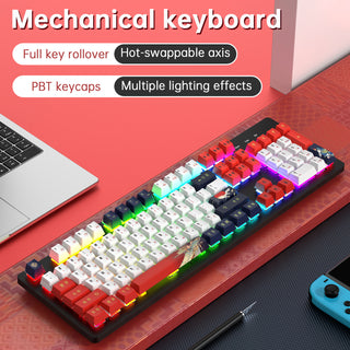 104Key Wired Mechanical Linear Switch Gaming Keyboard Hot-Swappable Customizable
