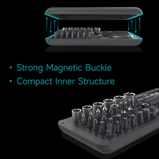 41-in-1 Mini Ratchet Screwdriver Set, Alloy Steel & PC for Electronics & Home Fix