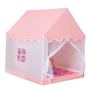 Assembly Tent with Metal Frame Kids Indoor Play Tent for Boys & Girls Optional Star Lights & Mat Portable Children’s Playhouse with Carry Bag Pink Mesh Window