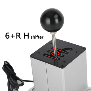 6+R USB Simulator H Gear shifter for Logitech G27 G25 Steering Wheel PC White