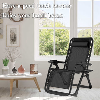 Oversized Zero Gravity Chair Recliner Lounge Chair Reclining Chaise With Pad