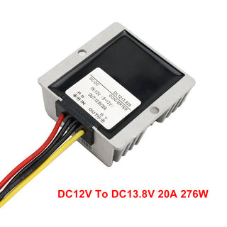 Waterproof DC/DC Converter Regulator 12V Step Up to 13.8V 20A 276W