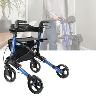 Rollator Walker with 4 Wheels – Lightweight, Foldable, Adjustable